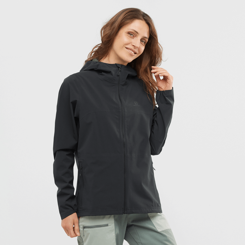 womens_shell_jacket_essential_waterproof_2_5l_black.png Women's Shell Jacket Essential Waterproof 2.5L Black - Image 1