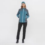 Women's Shell Jacket Outline Gore-Tex Hybrid Ebony-Mallard Blue - Image 11