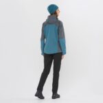 Women's Shell Jacket Outline Gore-Tex Hybrid Ebony-Mallard Blue - Image 3