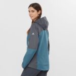 Women's Shell Jacket Outline Gore-Tex Hybrid Ebony-Mallard Blue - Image 4