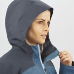 Women's Shell Jacket Outline Gore-Tex Hybrid Ebony-Mallard Blue - Image 6