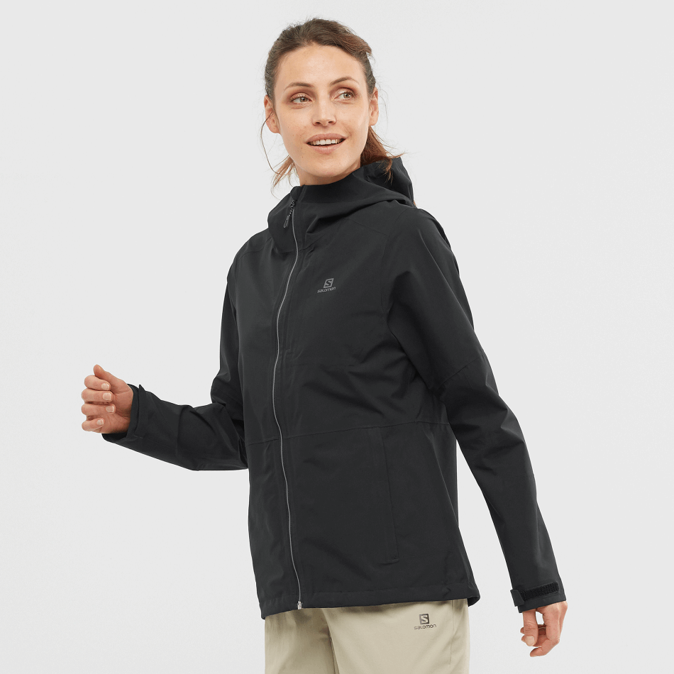 womens_shell_jacket_outrack_waterproof_2_5l_black.png Women's Shell Jacket Outrack Waterproof 2.5L Black - Image 1