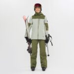 Women's Shell Jacket Stance 3L Wrought Iron-Olive Night - Image 11