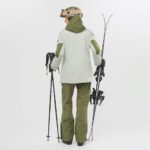 Women's Shell Jacket Stance 3L Wrought Iron-Olive Night - Image 3