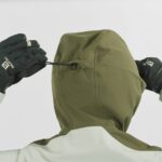Women's Shell Jacket Stance 3L Wrought Iron-Olive Night - Image 5