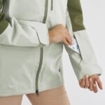 Women's Shell Jacket Stance 3L Wrought Iron-Olive Night - Image 6