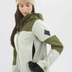 Women's Shell Jacket Stance 3L Wrought Iron-Olive Night - Image 9