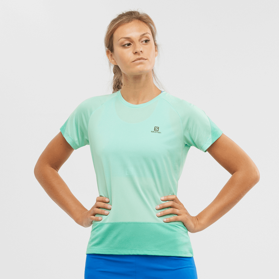 womens_short_sleeve_t_shirt_cross_run_beach_glass_pool_blue_heather.png Women's Short Sleeve T-Shirt Cross Run Beach Glass-Pool Blue-Heather - Image 1