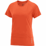 Women's Short Sleeve T-Shirt Cross Run Fiery Red - Image 4