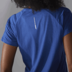 Women's Short Sleeve T-Shirt Cross Run Navy Peony - Image 3