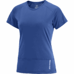 Women's Short Sleeve T-Shirt Cross Run Navy Peony - Image 4