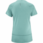 Women's Short Sleeve T-Shirt Cross Run Pacific-Heather - Image 5