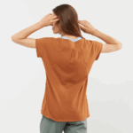 Women's Short Sleeve T-Shirt Essential Shaped Honey Ginger - Image 2