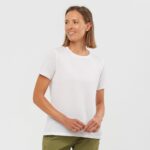 Women's Short Sleeve T-Shirt Essential Tencel White - Image 2