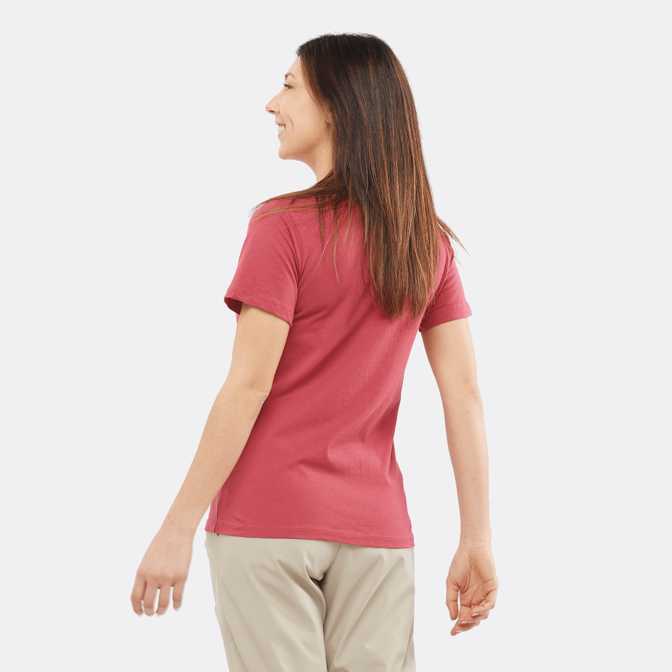 Women's Short Sleeve T-Shirt Outlife Big Logo Earth Red - Image 2