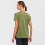 Women's Short Sleeve T-Shirt Outline Summer Martini Olive - Image 3