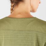 Women's Short Sleeve T-Shirt Outline Summer Martini Olive - Image 4
