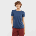 Women's Short Sleeve T-Shirt Outline Summer Mood Indigo