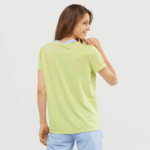 Women's Short Sleeve T-Shirt Outline Summer Sunny Lime - Image 2