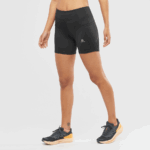 Women's Short Tights Cross Run 5'' Black
