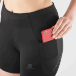 Women's Short Tights Cross Run 5'' Black - Image 4