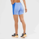 Women's Short Tights Cross Run 5'' Nautical Blue-Provence - Image 2