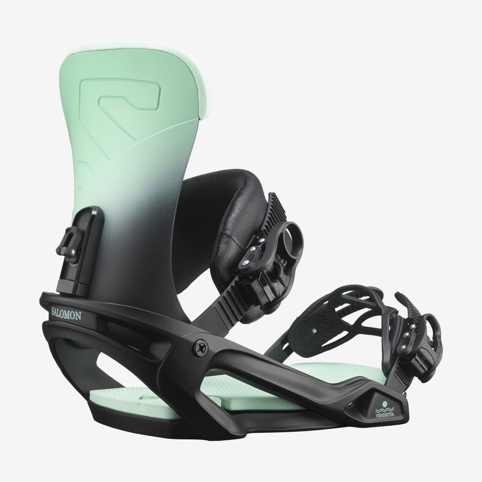 womens_snowboard_bindings_vendetta_black_green.jpg Women's Snowboard Bindings Vendetta Black-Green - Image 1
