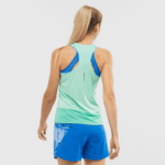 Women's Tank Cross Run Beach Glass-Pool Blue-Heather - Image 2
