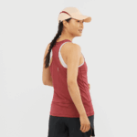 Women's Tank Cross Run Graphic Cabernet-Heather - Image 2