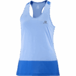 Women's Tank Cross Run Provence-Heather-Nautical Blue - Image 4