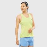 Women's Tank Cross Run Sunny Lime-Heather
