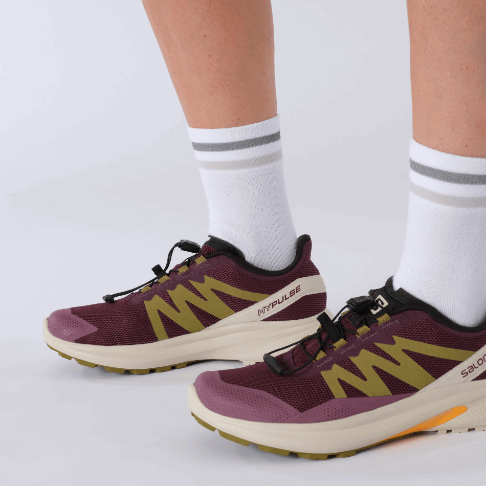 Women's Trail Running Shoes Hypulse Grape Wine-Rainy Day-Green Moss - Image 7