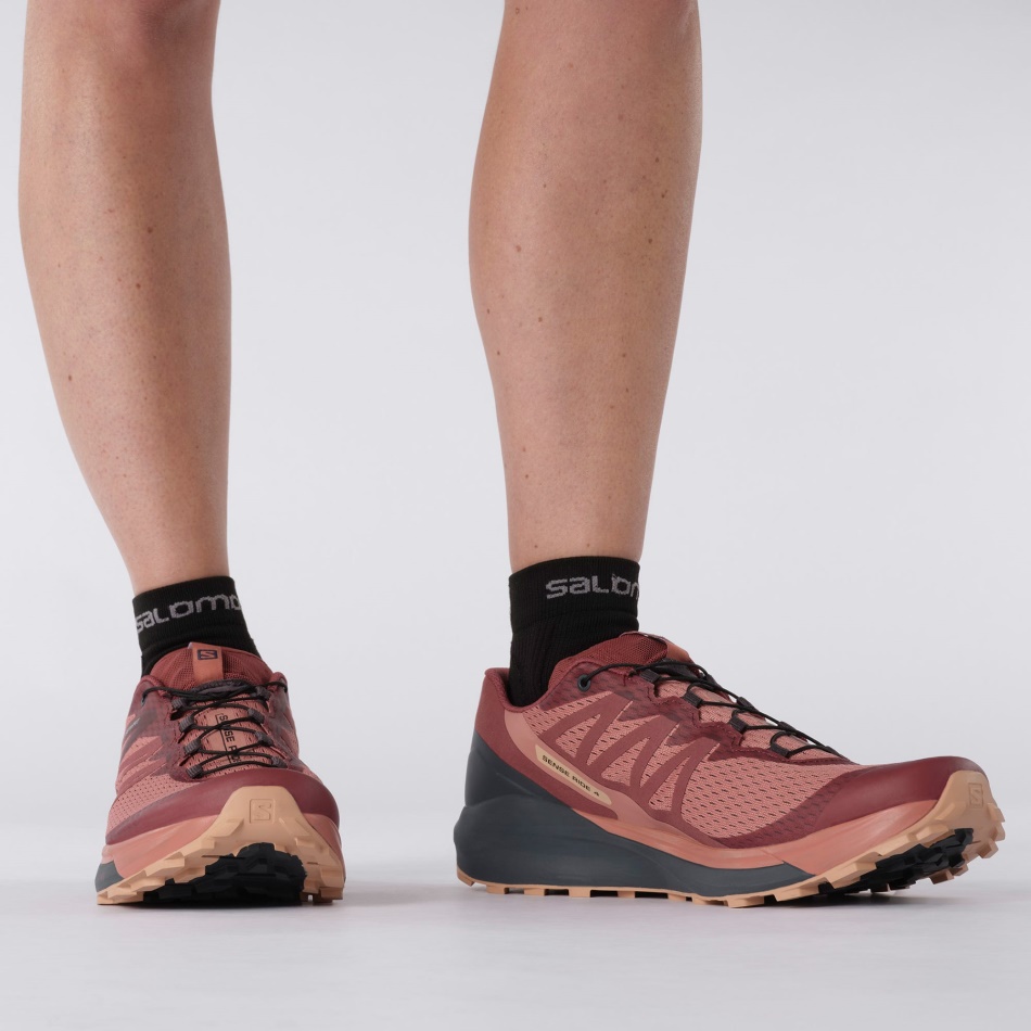 Women's Trail Running Shoes Sense Ride 4 Brick Dust-India Ink-Sirocco - Image 7