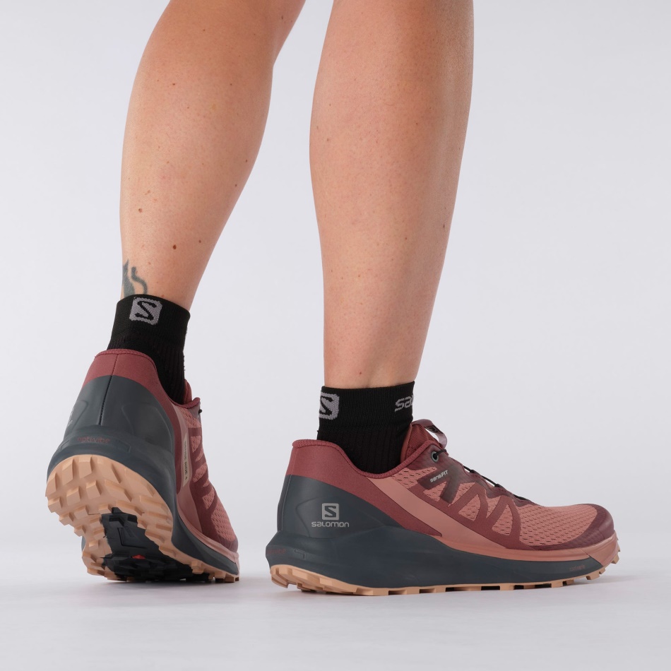 Women's Trail Running Shoes Sense Ride 4 Brick Dust-India Ink-Sirocco - Image 8