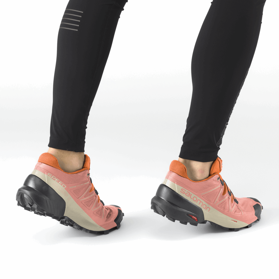 Women's Trail Running Shoes Speedcross 5 Dahlia-Black-Vibrant Orange - Image 7