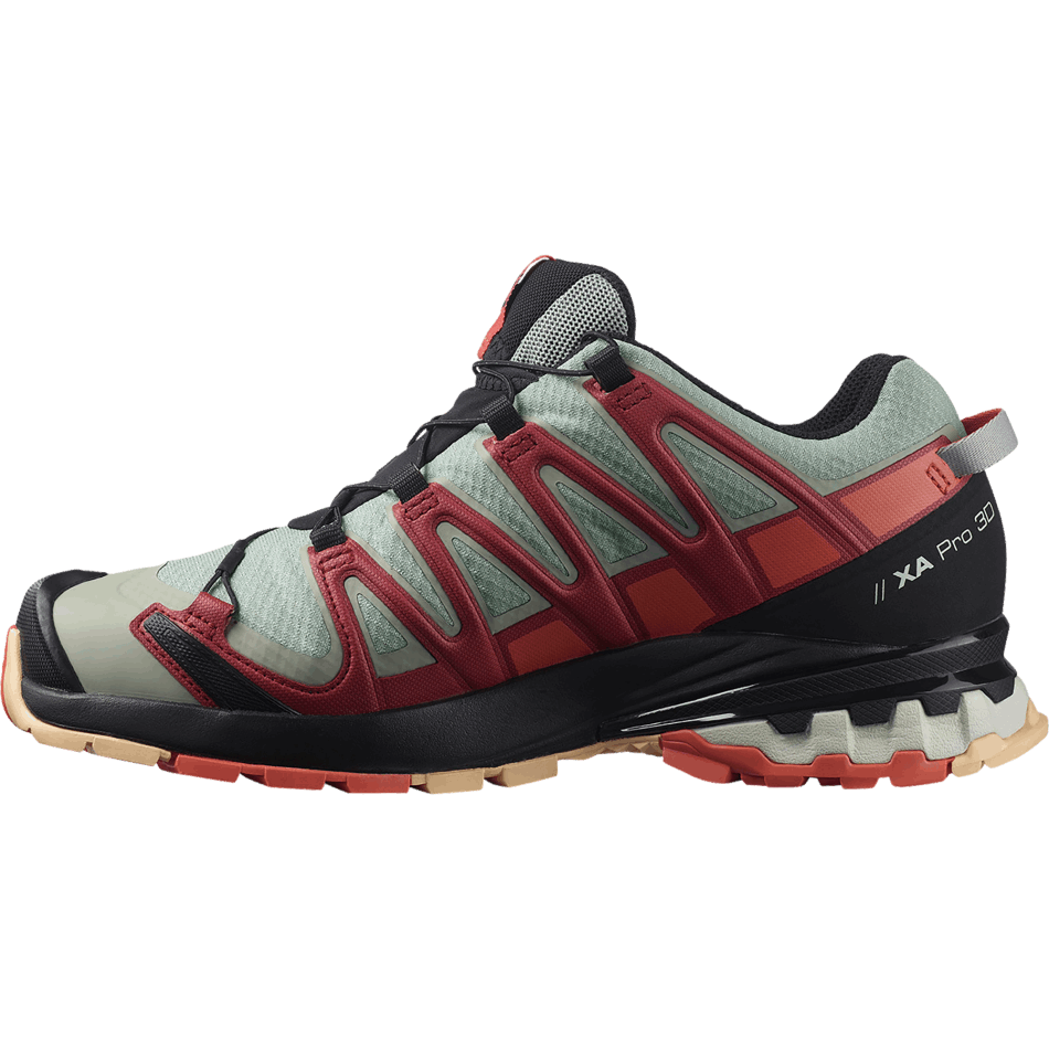 Women's Trail Running Shoes Xa Pro 3D V8 Gore-Tex Wrought Iron-Burnt Sienna-Red - Image 5