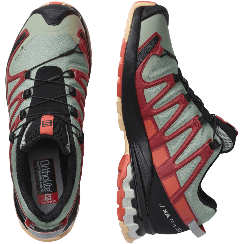 Women's Trail Running Shoes Xa Pro 3D V8 Gore-Tex Wrought Iron-Burnt Sienna-Red - Image 6