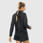 Women's Wind Jacket Bonatti Cross Wind Jet Black-White - Image 2