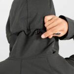 Men's Full Zip Midlayer Jacket Outpeak Softshell Black - Image 5