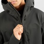 Men's Full Zip Midlayer Jacket Outpeak Softshell Black - Image 6