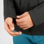 Men's Full Zip Midlayer Jacket Outpeak Softshell Black - Image 8