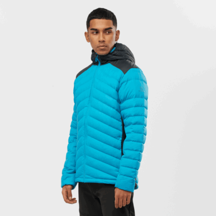 Men's Hooded Down Jacket Essential Xwarm Down Barrier Reef-Black
