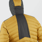 Men's Hooded Down Jacket Essential Xwarm Down Cumin-Black - Image 3