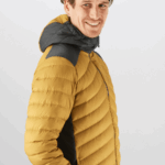 Men's Hooded Down Jacket Essential Xwarm Down Cumin-Black - Image 5