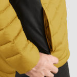 Men's Hooded Down Jacket Essential Xwarm Down Cumin-Black - Image 7