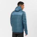 Men's Hooded Down Jacket Outline Down Mallard Blue - Image 3