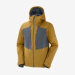 Men's Insulated Hooded Jacket Highland Bronze Brown-Cumin