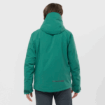 Men's Insulated Hooded Jacket Highland Pacific-Ebony - Image 2