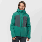 Men's Insulated Hooded Jacket Highland Pacific-Ebony