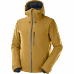Men's Insulated Hooded Jacket Untracked Bronze Brown-Cumin-Heather - Image 4